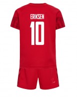 Dánsko Christian Eriksen #10 Domácí dres pro děti MS 2022 Krátký Rukáv (+ trenýrky)